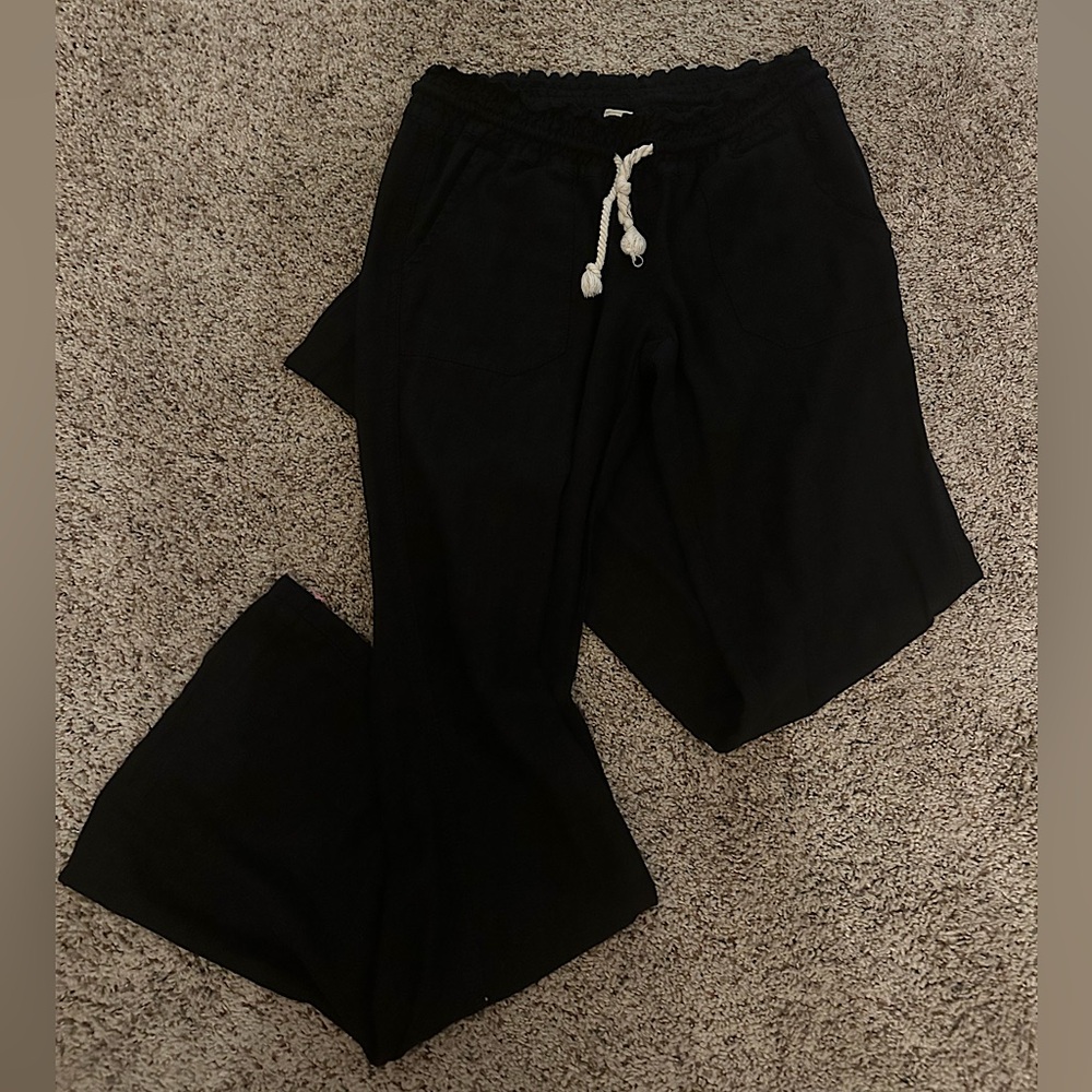 ROXY Oceanside Flared Beach Pant- XS black